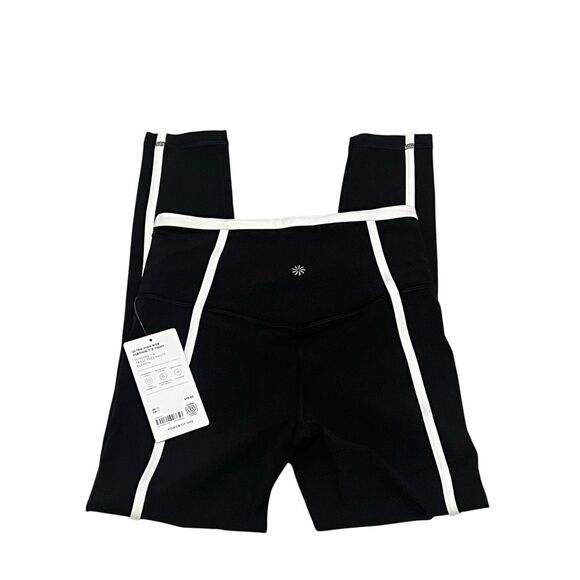 Athleta Women's Ultra High-Rise Elation 7/8 Tight Leggings Black White XS NWT - Picture 2 of 4